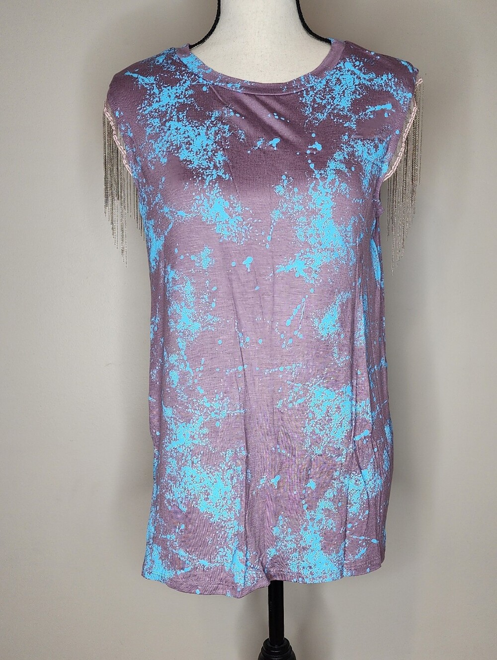 NWOT Vocal Paint Splatter Top